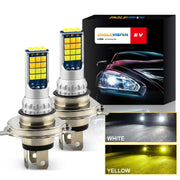 2 PCS V6 H4 DC9-36V 30W 3000LM IP65 Car LED Double Color Fog Light with 30LEDs SMD-2525 Lamp