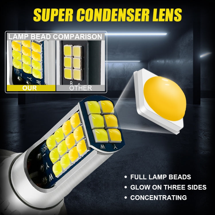 2 PCS V6 H4 DC9-36V 30W 3000LM IP65 Car LED Double Color Fog Light with 30LEDs SMD-2525 Lamp