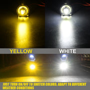 2 PCS V6 H4 DC9-36V 30W 3000LM IP65 Car LED Double Color Fog Light with 30LEDs SMD-2525 Lamp