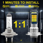 2 PCS V6 H7 DC9-36V 30W 3000LM IP65 Car LED Double Color Fog Light with 30LEDs SMD-2525 Lamp