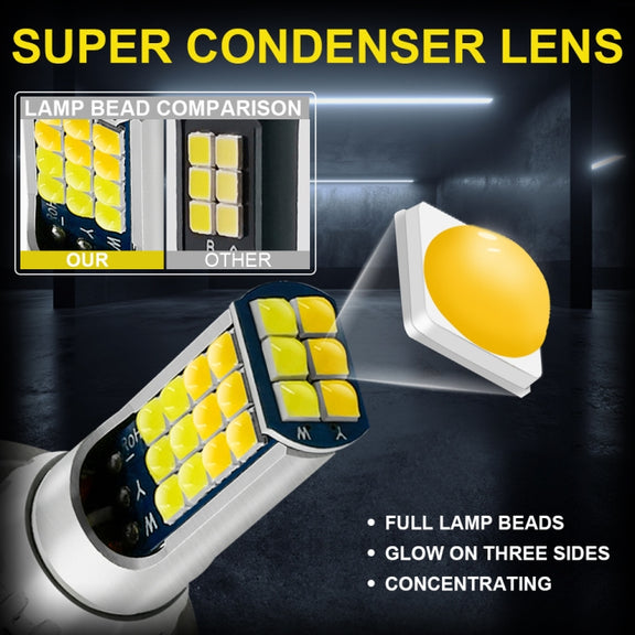 2 PCS V6 H7 DC9-36V 30W 3000LM IP65 Car LED Double Color Fog Light with 30LEDs SMD-2525 Lamp