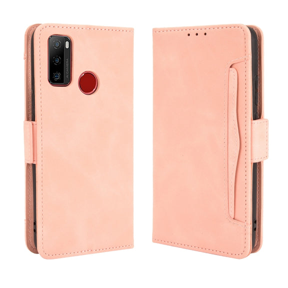 For Ulefone Note 10 Skin Feel Calf Pattern Horizontal Flip Leather Case with Holder & Card Slots & Photo Frame(Pink)