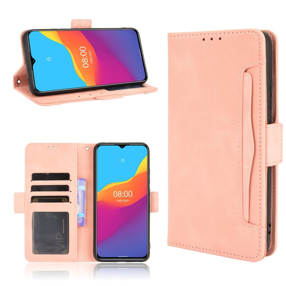 For Ulefone Note 10 Skin Feel Calf Pattern Horizontal Flip Leather Case with Holder & Card Slots & Photo Frame(Pink)