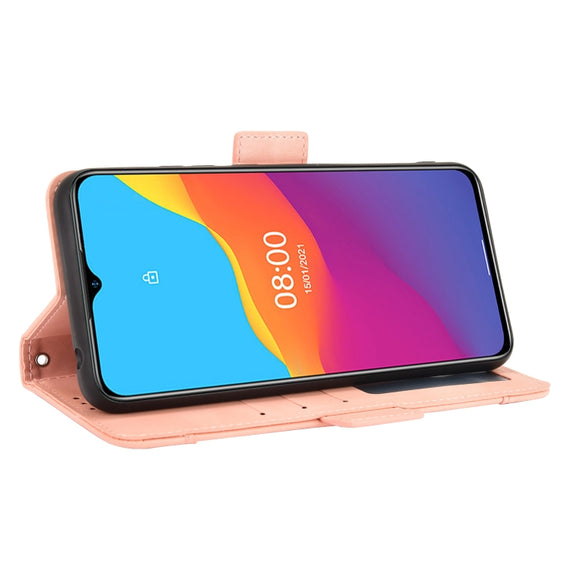 For Ulefone Note 10 Skin Feel Calf Pattern Horizontal Flip Leather Case with Holder & Card Slots & Photo Frame(Pink)