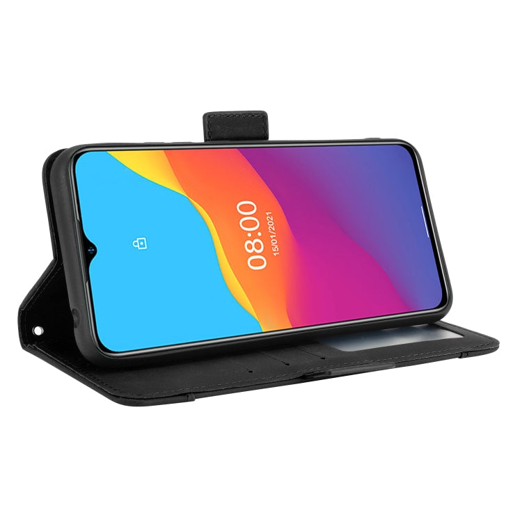 For Ulefone Note 10 Skin Feel Calf Pattern Horizontal Flip Leather Case with Holder & Card Slots & Photo Frame(Black)