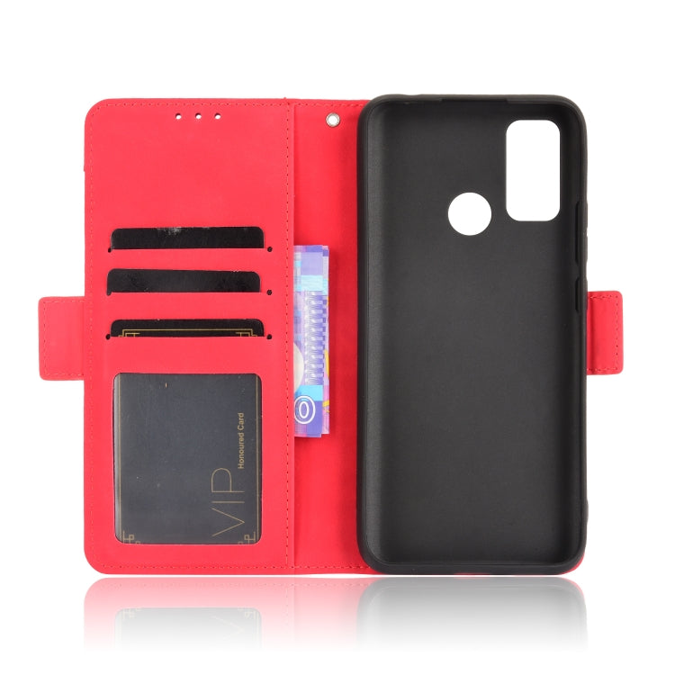 For Ulefone Note 10 Skin Feel Calf Pattern Horizontal Flip Leather Case with Holder & Card Slots & Photo Frame(Red)