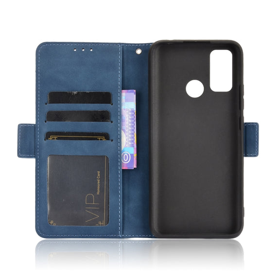 For Ulefone Note 10 Skin Feel Calf Pattern Horizontal Flip Leather Case with Holder & Card Slots & Photo Frame(Blue)