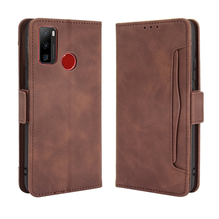 For Ulefone Note 10 Skin Feel Calf Pattern Horizontal Flip Leather Case with Holder & Card Slots & Photo Frame(Brown)