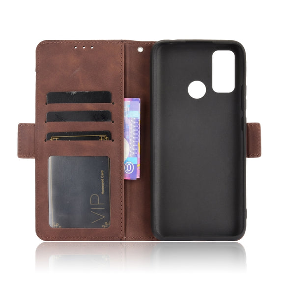 For Ulefone Note 10 Skin Feel Calf Pattern Horizontal Flip Leather Case with Holder & Card Slots & Photo Frame(Brown)