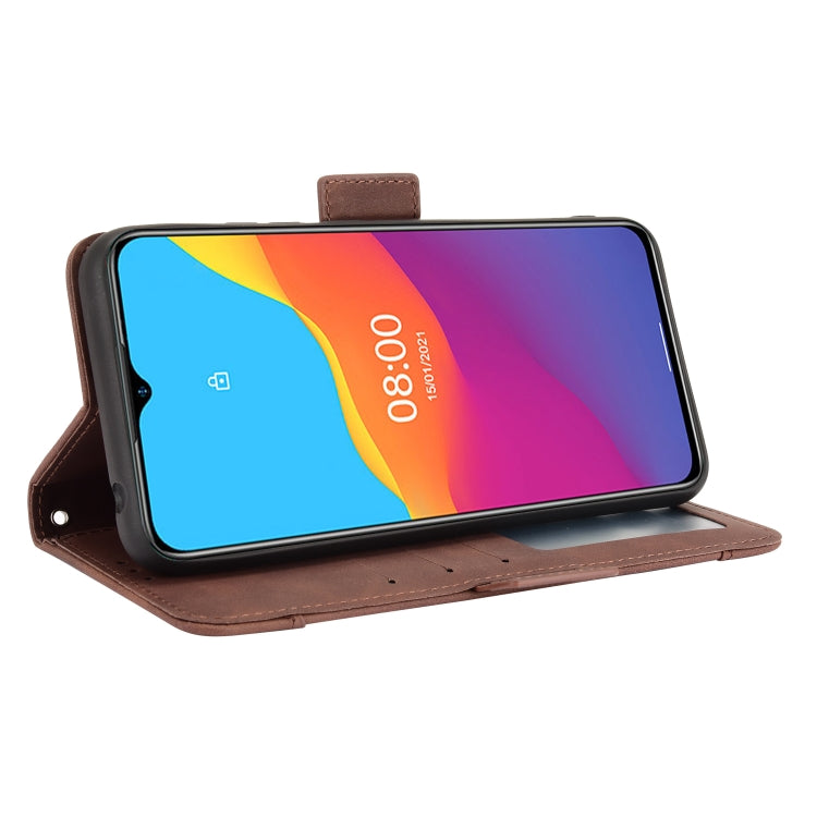 For Ulefone Note 10 Skin Feel Calf Pattern Horizontal Flip Leather Case with Holder & Card Slots & Photo Frame(Brown)