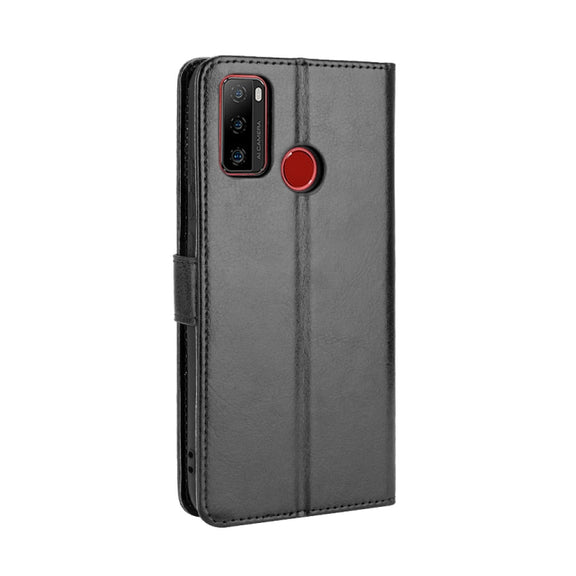 For Ulefone Note 10 Crazy Horse Texture Horizontal Flip Leather Case with Holder & Card Slots & Lanyard(Black)