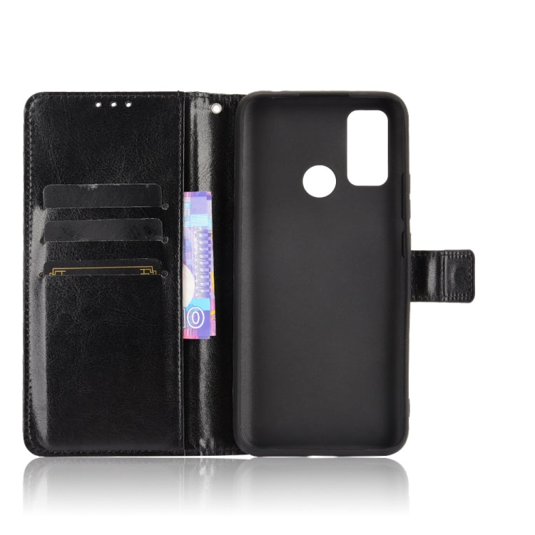 For Ulefone Note 10 Crazy Horse Texture Horizontal Flip Leather Case with Holder & Card Slots & Lanyard(Black)
