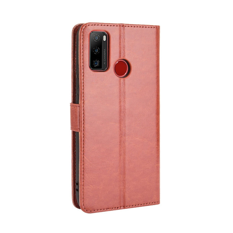 For Ulefone Note 10 Crazy Horse Texture Horizontal Flip Leather Case with Holder & Card Slots & Lanyard(Brown)