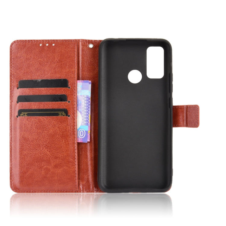 For Ulefone Note 10 Crazy Horse Texture Horizontal Flip Leather Case with Holder & Card Slots & Lanyard(Brown)