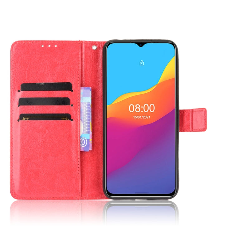 For Ulefone Note 10 Crazy Horse Texture Horizontal Flip Leather Case with Holder & Card Slots & Lanyard(Red)