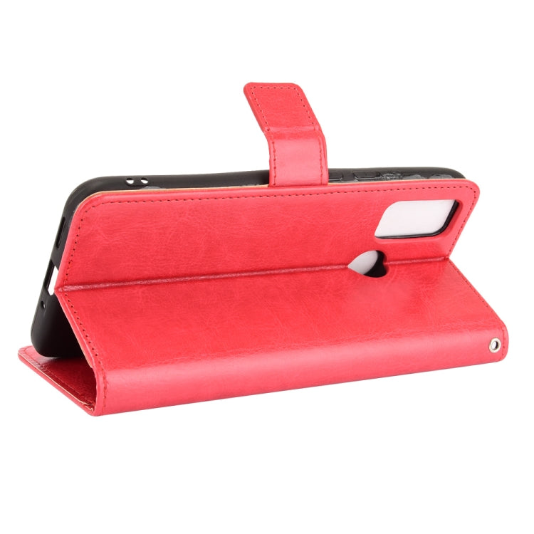 For Ulefone Note 10 Crazy Horse Texture Horizontal Flip Leather Case with Holder & Card Slots & Lanyard(Red)