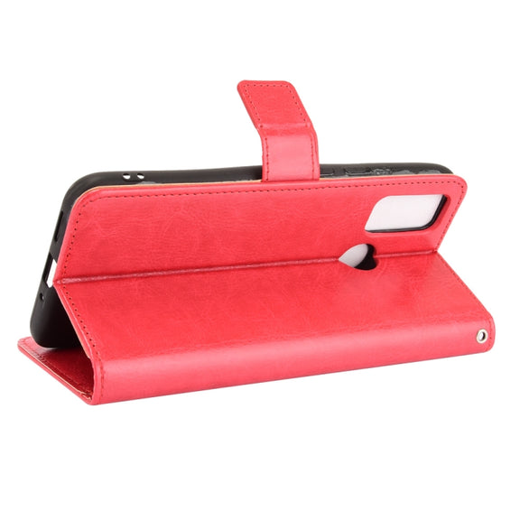 For Ulefone Note 10 Crazy Horse Texture Horizontal Flip Leather Case with Holder & Card Slots & Lanyard(Red)