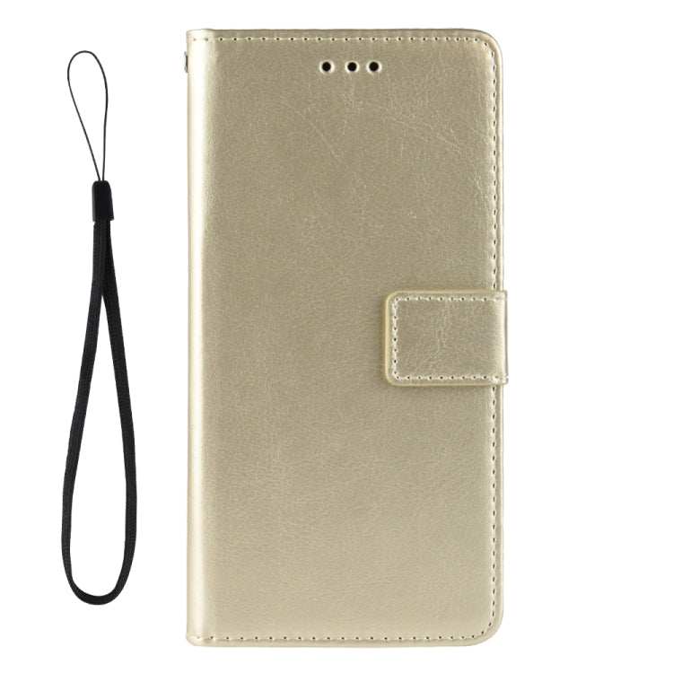 For Ulefone Note 10 Crazy Horse Texture Horizontal Flip Leather Case with Holder & Card Slots & Lanyard(Gold)