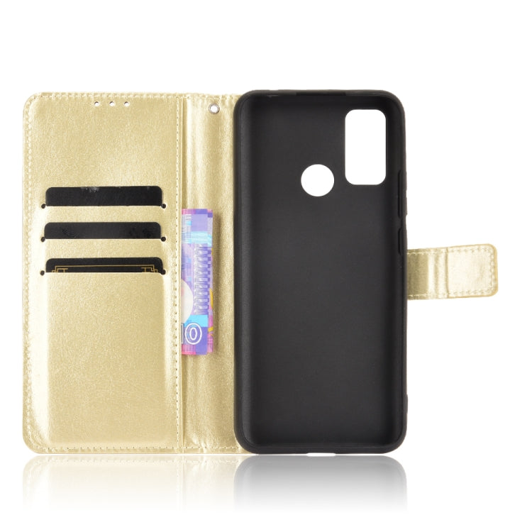 For Ulefone Note 10 Crazy Horse Texture Horizontal Flip Leather Case with Holder & Card Slots & Lanyard(Gold)