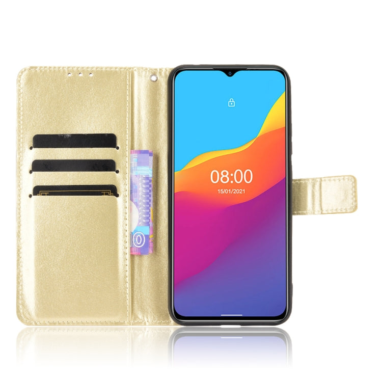 For Ulefone Note 10 Crazy Horse Texture Horizontal Flip Leather Case with Holder & Card Slots & Lanyard(Gold)