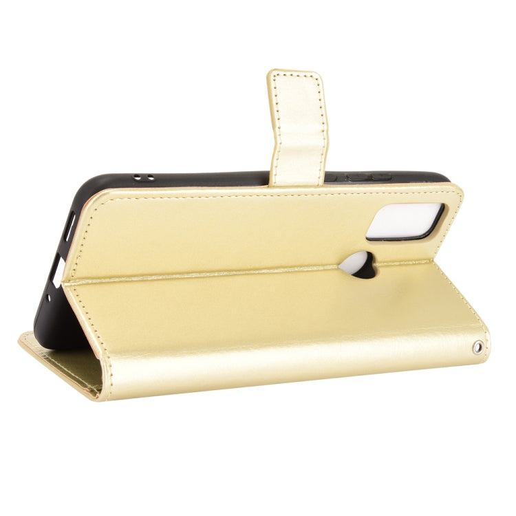 For Ulefone Note 10 Crazy Horse Texture Horizontal Flip Leather Case with Holder & Card Slots & Lanyard(Gold)