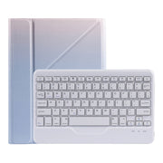 B09 Splittable Bluetooth Keyboard Leather Tablet Case with Triangle Holder & Pen Slot For iPad 10.2 2020 & 2019 / Pro 10.5 inch / Air 3 10.5 inch(Gradient Purple)