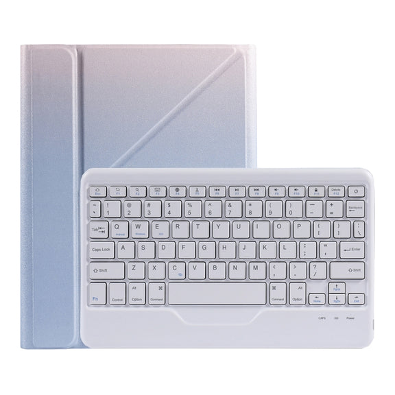 B09 Splittable Bluetooth Keyboard Leather Tablet Case with Triangle Holder & Pen Slot For iPad 10.2 2020 & 2019 / Pro 10.5 inch / Air 3 10.5 inch(Gradient Purple)