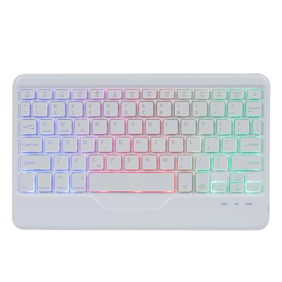 B07S Splittable Backlight Bluetooth Keyboard Leather Tablet Case with Triangle Holder & Pen Slot For iPad 9.7 2018 & 2017 / Pro 9.7 / Air 2(Gradient Rainbow)