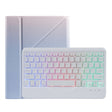 B011S Splittable Backlight Bluetooth Keyboard Leather Tablet Case with Triangle Holder & Pen Slot For iPad Pro 11 inch 2021 & 2020 & 2018 / Air 4 10.9 inch(Gradient Purple) - Universal by PMC TechLife | Online Shopping South Africa | PMC TechLife