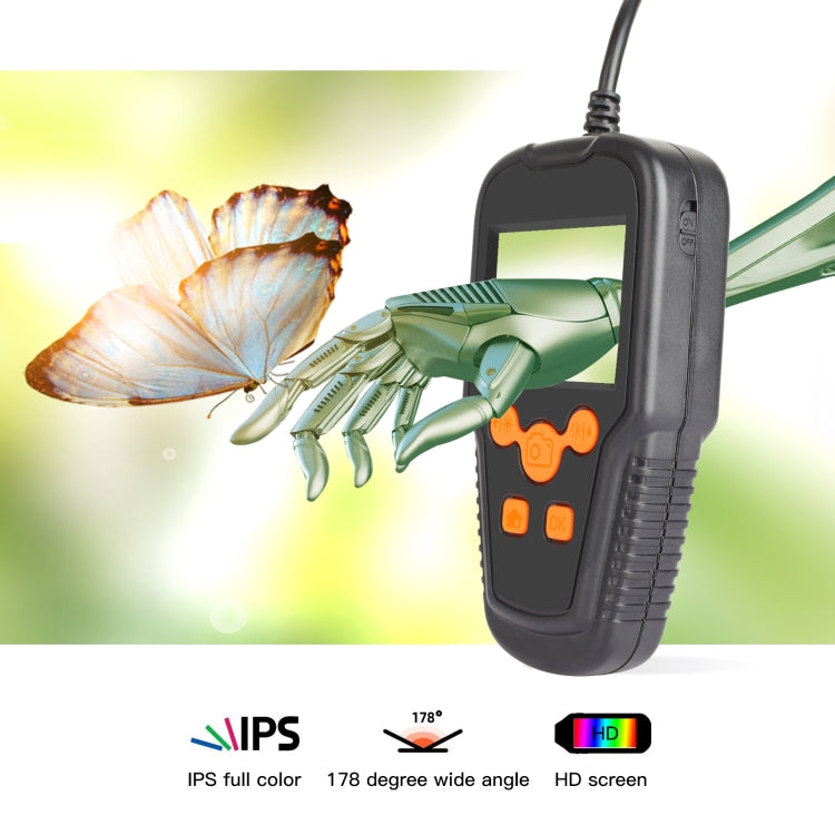 P60A 8mm 1080P 2.4 inch IPS Screen IP68 Water-resistant HD Digital Endoscope, Length:2m Hard Cable