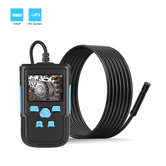 P60B 8mm 1080P 2.4 inch IPS Screen IP68 Water-resistant HD Digital Endoscope, Length:2m Hard Cable