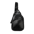 Men Leather Chest Bag Retro Shoulder Bag(Black) - Single-shoulder Bags by PMC TechLife | Online Shopping South Africa | PMC TechLife | Buy Now Pay Later Mobicred