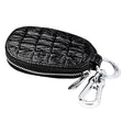Crocodile Texture First Layer Cowhide Hanging Waist Car Key Bag(Black) - Car Key Cases by PMC TechLife | Online Shopping South Africa | PMC TechLife | Buy Now Pay Later Mobicred