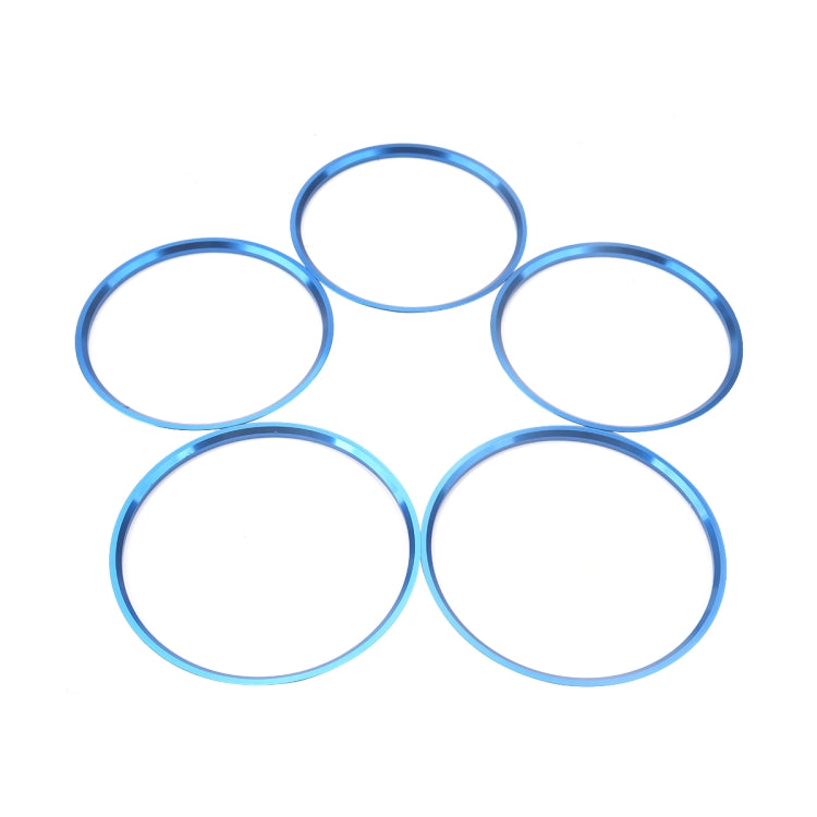 A5819-03 5 PCS Car Blue Air Conditioner Air Outlet Decorative Ring for Mercedes-Benz