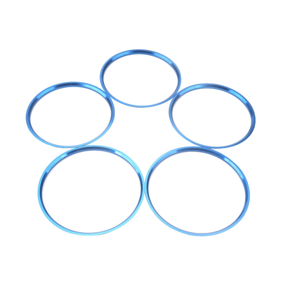 A5819-03 5 PCS Car Blue Air Conditioner Air Outlet Decorative Ring for Mercedes-Benz