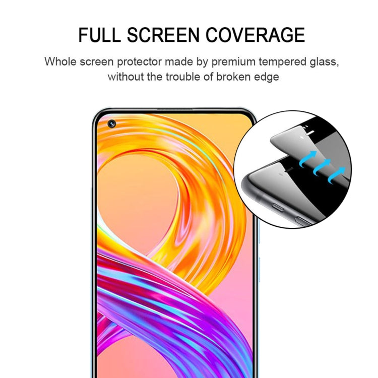 For OPPO Realme 8 / 8 Pro Full Glue Full Cover Screen Protector Tempered Glass Film