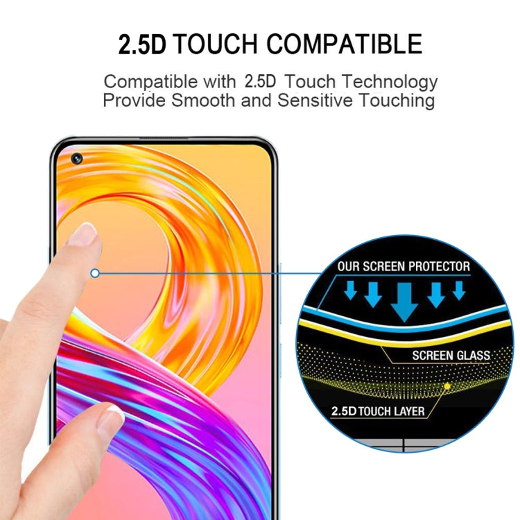 For OPPO Realme 8 / 8 Pro Full Glue Full Cover Screen Protector Tempered Glass Film