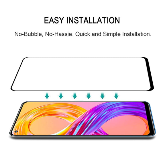 For OPPO Realme 8 / 8 Pro Full Glue Full Cover Screen Protector Tempered Glass Film