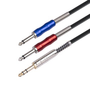 BLS0201-50 Stereo 6.35mm Male to Dual Mono 6.35mm Audio Cable, Length:5m