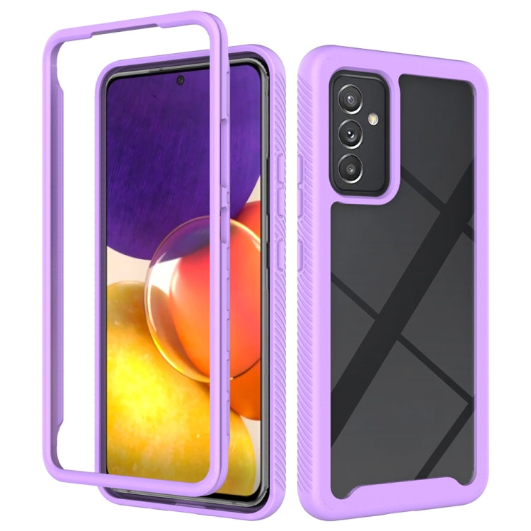 For Samsung Galaxy A82 5G Starry Sky Solid Color Series Shockproof PC + TPU Case(Purple)