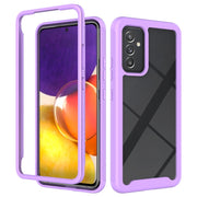 For Samsung Galaxy A82 5G Starry Sky Solid Color Series Shockproof PC + TPU Case(Purple)
