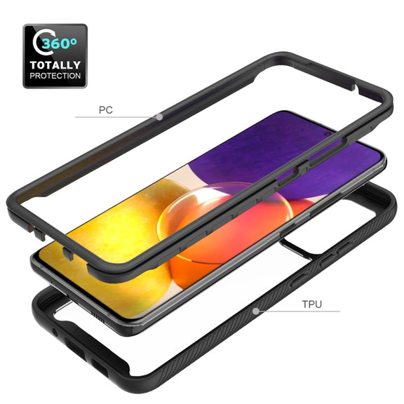 For Samsung Galaxy A82 5G Starry Sky Solid Color Series Shockproof PC + TPU Case(Purple)