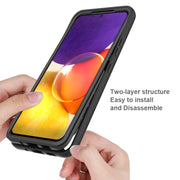 For Samsung Galaxy A82 5G Starry Sky Solid Color Series Shockproof PC + TPU Case(Purple)