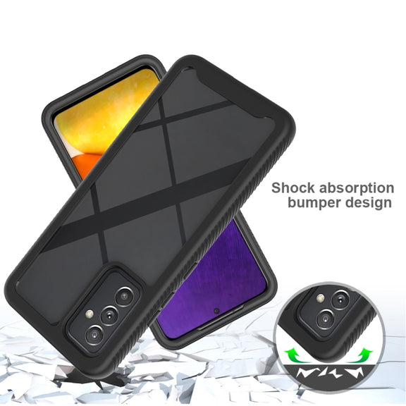 For Samsung Galaxy A82 5G Starry Sky Solid Color Series Shockproof PC + TPU Case(Purple)