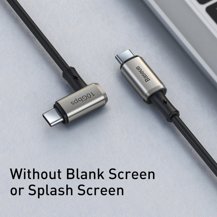 Baseus CATPN-01 100W 5A PD3.1 Gen2 USB-C / Type-C to USB-C / Type-C HD Same Screen Coaxial Hammer Cable, Cable Length: 1.5m(Black)