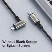 Baseus CATPN-01 100W 5A PD3.1 Gen2 USB-C / Type-C to USB-C / Type-C HD Same Screen Coaxial Hammer Cable, Cable Length: 1.5m(Black)