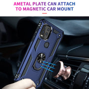 For Motorola Moto G Stylus 5G / 2021 Shockproof TPU + PC Protective Case with 360 Degree Rotating Holder(Blue)