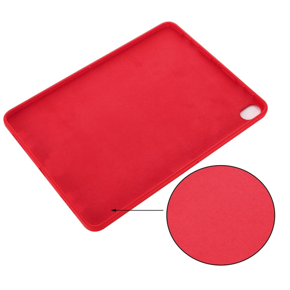 Solid Color Liquid Silicone Shockpoof Tablet Case For iPad Air 11 2024 / Air 2022 / 2020 10.9(Red)
