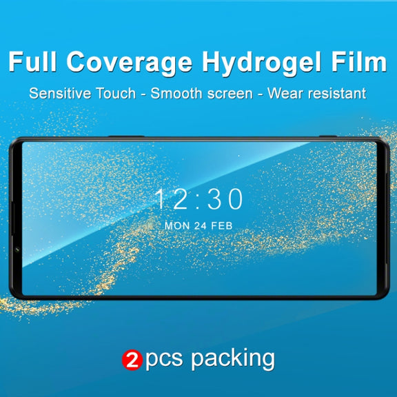 For Sony Xperia 1 III 2 PCS IMAK Curved Full Screen Hydrogel Film Front Protector