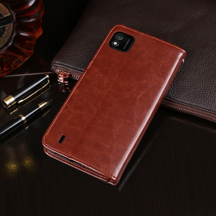For Wiko Y62 idewei Crazy Horse Texture Horizontal Flip Leather Case with Holder & Card Slots & Wallet(Rose Red)